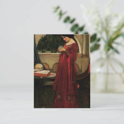 クリスタルボールウーマンウォーターハ絵画ウス ポストカード (スタンド正面)