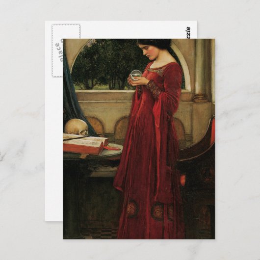 クリスタルボールウーマンウォーターハ絵画ウス ポストカード (正面/裏面)