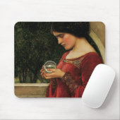 クリスタルボールウーマンウォーターハ絵画ウス マウスパッド (マウス)