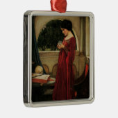 クリスタルボールウーマンウォーターハ絵画ウス メタルオーナメント (右)