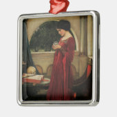 クリスタルボールウーマンウォーターハ絵画ウス メタルオーナメント (左)