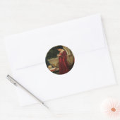 クリスタルボールウーマンウォーターハ絵画ウス ラウンドシール (封筒)