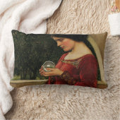 クリスタルボールウーマンウォーターハ絵画ウス ランバークッション (ブランケット)