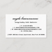クリスタルボールエネルギー霊気瞑想 名刺 (裏面)