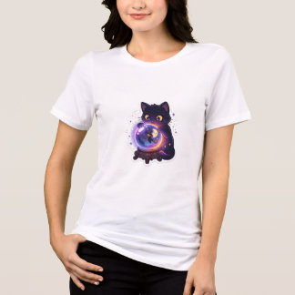 クリスタルボールキティ占い猫ハロウィン トライブレンドTシャツ