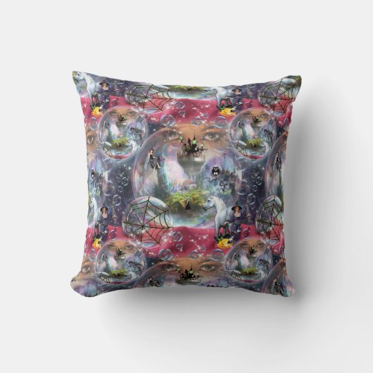 クリスタルボールハロウィーンウィッチ クッション (正面)