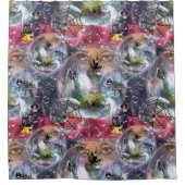 クリスタルボールハロウィーンウィッチ シャワーカーテン (正面)