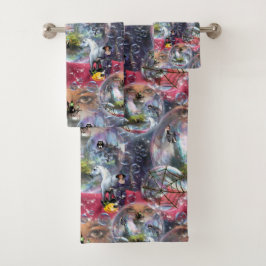 クリスタルボールハロウィーンウィッチ バスタオルセット