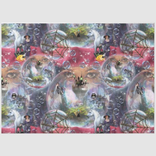 クリスタルボールハロウィーンウィッチ 薄葉紙 (正面)