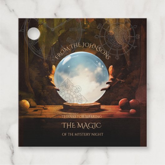 クリスタルボールハロウィーンメッセージカード フェイバータグ (正面)