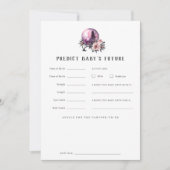 クリスタルボールハロウィーン赤ちゃんシャワー希望カード 招待状 (正面)