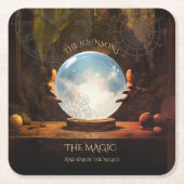 クリスタルボールハローウィンパーティコースター スクエアペーパーコースター (正面)