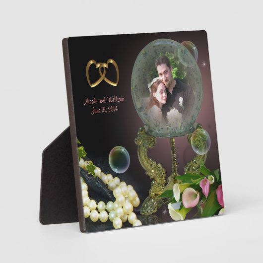 クリスタルボールファンタジーポートレート写真プラーク フォトプラーク (正面)