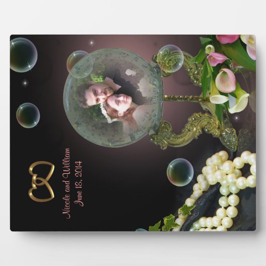 クリスタルボールファンタジーポートレート写真プラーク フォトプラーク (正面)