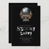 クリスタルボールミニマルハローウィンパーティ 招待状 (正面/裏面)