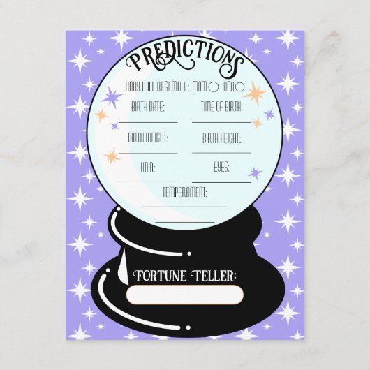 クリスタルボール予測フラットノートカード ノートカード (正面)