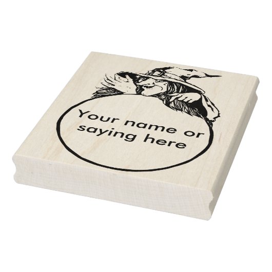 クリスタルボール付きウィッチ2イラストレーションアートスタンプ ラバースタンプ (スタンプ)