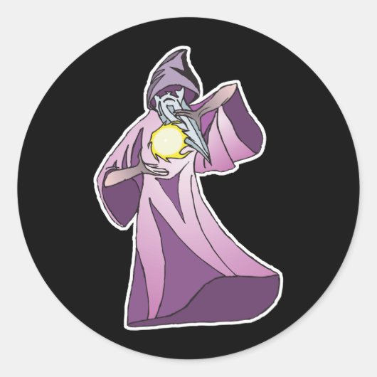 クリスタルボール付きソーラー魔法使い ラウンドシール (正面)