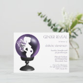 クリスタルボール妖精 |濃い紫の性別の表示 招待状 (スタンド正面)