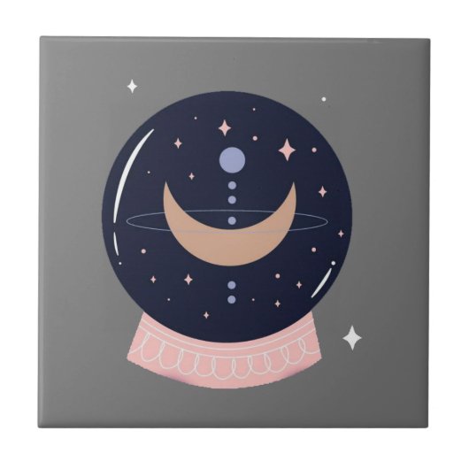 クリスタルボール神秘的なサイキック タイル (正面)