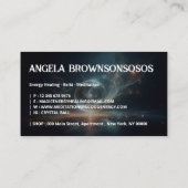 クリスタルボール精神媒体タロットリーダブラック 名刺 (裏面)