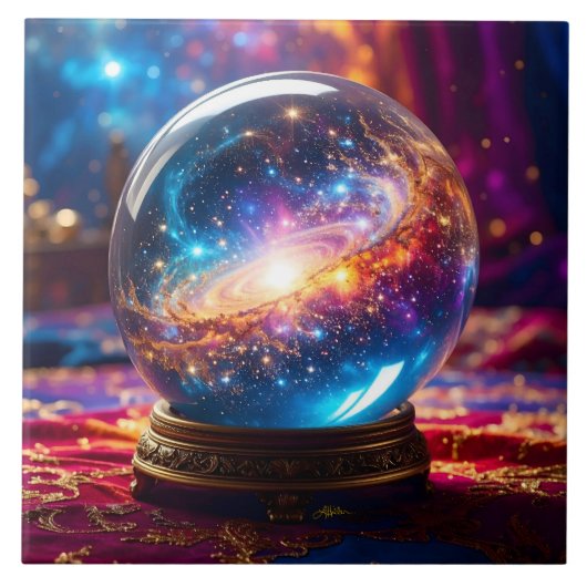 クリスタルボール - あなたの未来に宇宙イベントを見出す タイル (正面)
