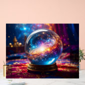 クリスタルボール - あなたの未来に宇宙的出来事を見る アクリルサイン (ウェディング)