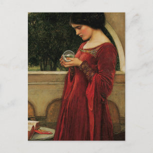 クリスタルボール・ウーマン・ウォーターハウス絵画 ポストカード