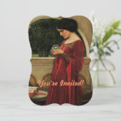 クリスタルボール・ウーマン・ウォーターハウス絵画 招待状 (スタンド正面)