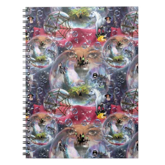 クリスタルボール ハロウィーン ウィッチ ノートブック (正面)
