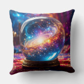 クリスタルボール – 私はあなたの未来に宇宙のイベントを見る クッション (裏面)