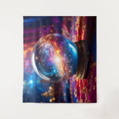 クリスタルボール – 私はあなたの未来に宇宙のイベントを見る タペストリー (正面)