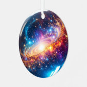 クリスタルボール – 私はあなたの未来に宇宙のイベントを見る メタルオーナメント (正面左)