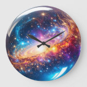 クリスタルボール – 私はあなたの未来に宇宙のイベントを見る ラージ壁時計 (正面)