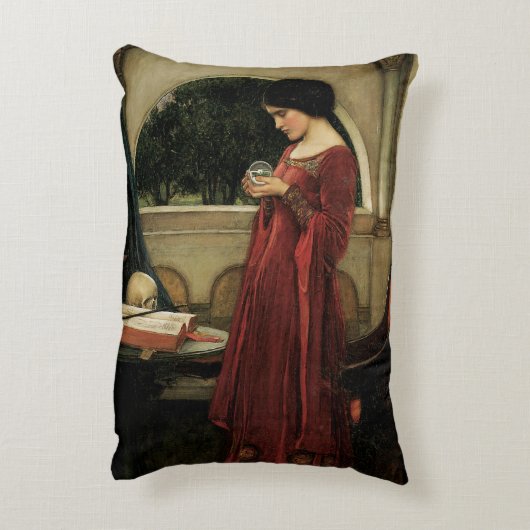 クリスタルボールbyジョン・ウィリアム・ウォーターハウス アクセントクッション (裏面(縦))