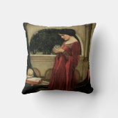 クリスタルボールbyジョン・ウィリアム・ウォーターハウス クッション (裏面)