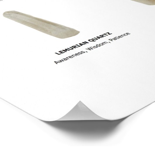 クリスタルポスターの宝石と鉱物 ポスター (角)