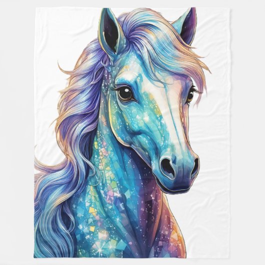 クリスタルポニー フリースブランケット (正面)