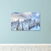 クリスタルマウンテンスキーリゾート、レイニエ山の近く3 キャンバスプリント (インサイチュ (ウッドフロア))