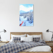 クリスタルマウンテンスキーリゾートMt. Rainier 2 キャンバスプリント (インサイチュ (寝室))
