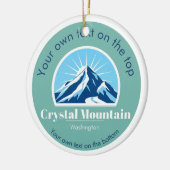 クリスタルマウンテンワシントンリゾートのクリスマス セラミックオーナメント (左)