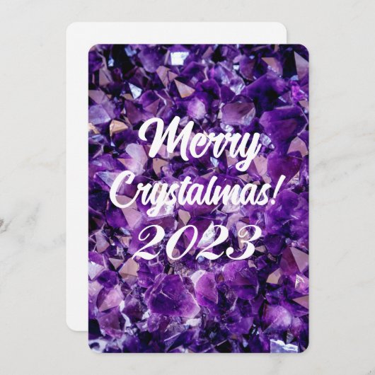 クリスタルマス2023 パープル アメシスト クリスタル シーズンカード (正面/裏面)