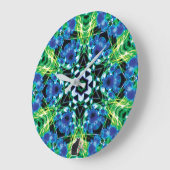 クリスタルマリン万華鏡のように千変万化するパターン ラージ壁時計 (傾斜)