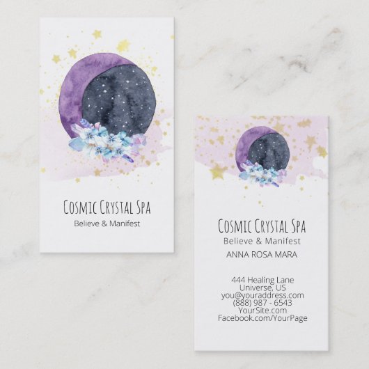 *~*クリスタルムーンコスモス星宇宙の空 名刺 (正面/裏面)