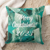 クリスタルメリーマス！2023アクアマリンスタージェムストーン クッション (ブランケット)