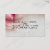 クリスタルモダン赤面エレガントマニキュアネイルサロン 名刺 (裏面)