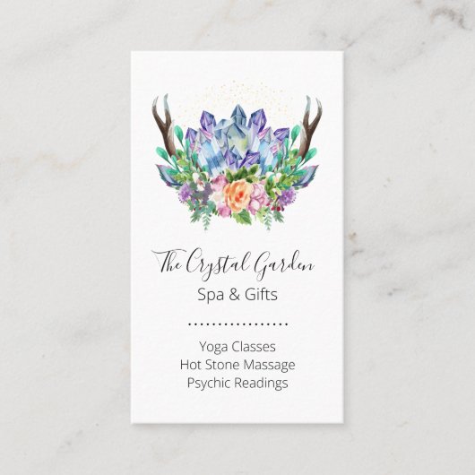 クリスタルヨガエネルギーヒーラーサイキック霊気スパ 名刺 (正面)