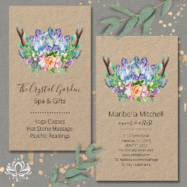 クリスタルヨガエネルギーヒーラーサイキック霊気スパ 名刺