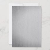 クリスタルライトストリングホワイトブランチ結婚グレー 招待状 (裏面)