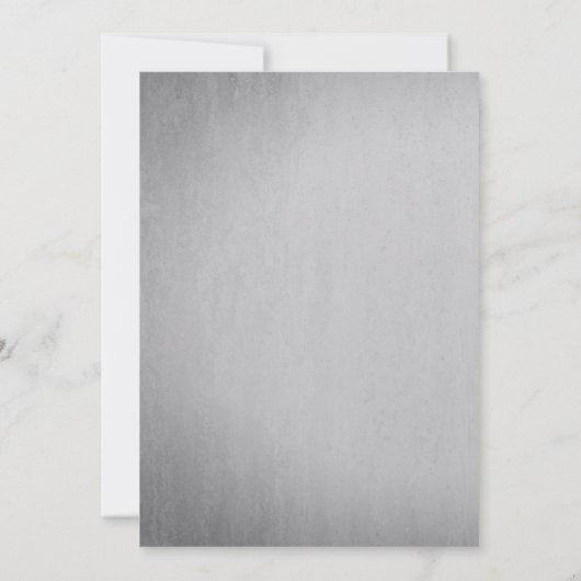 クリスタルライトストリングホワイトブランチ結婚グレー 招待状 (裏面)